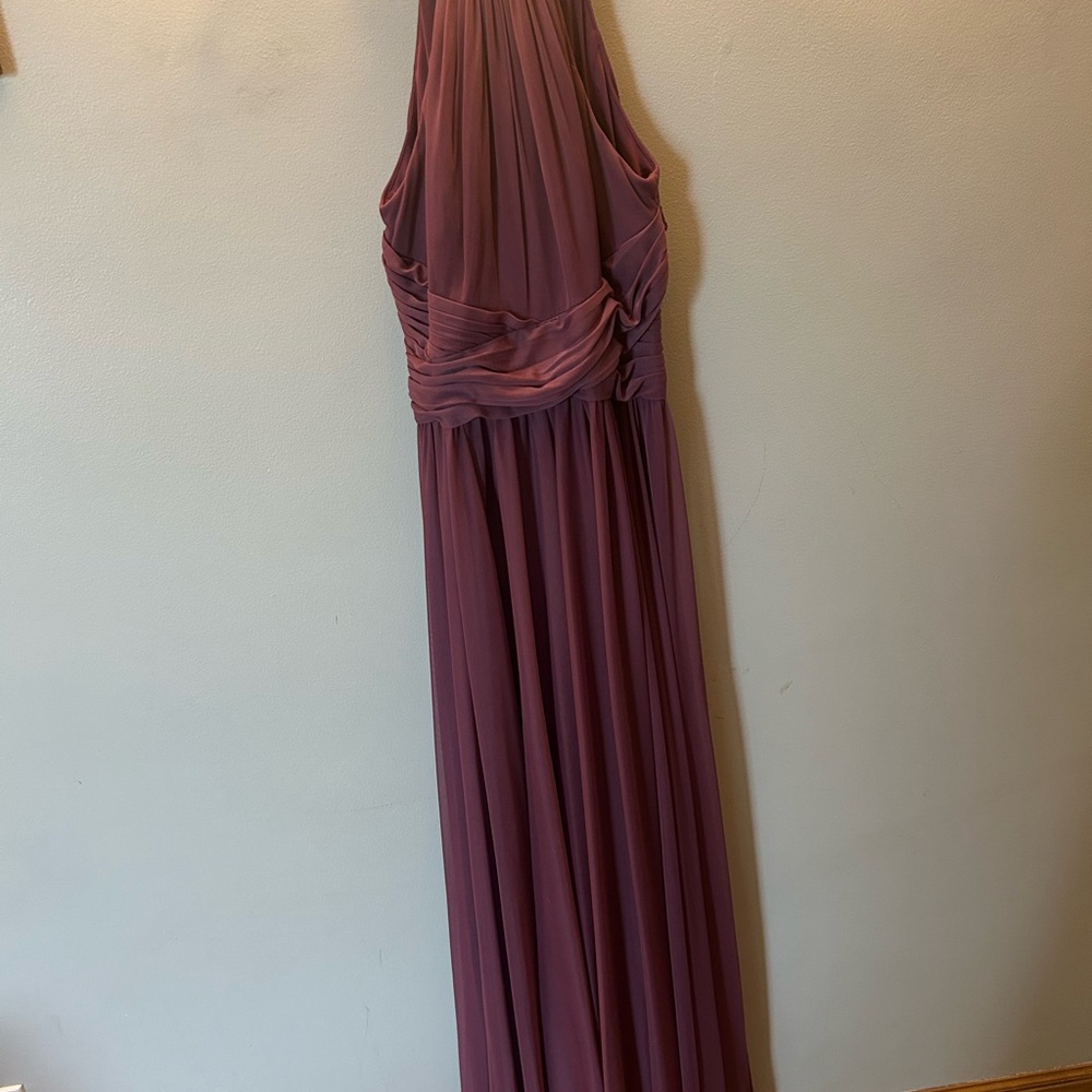 David's Bridal Halter Maxi Gown